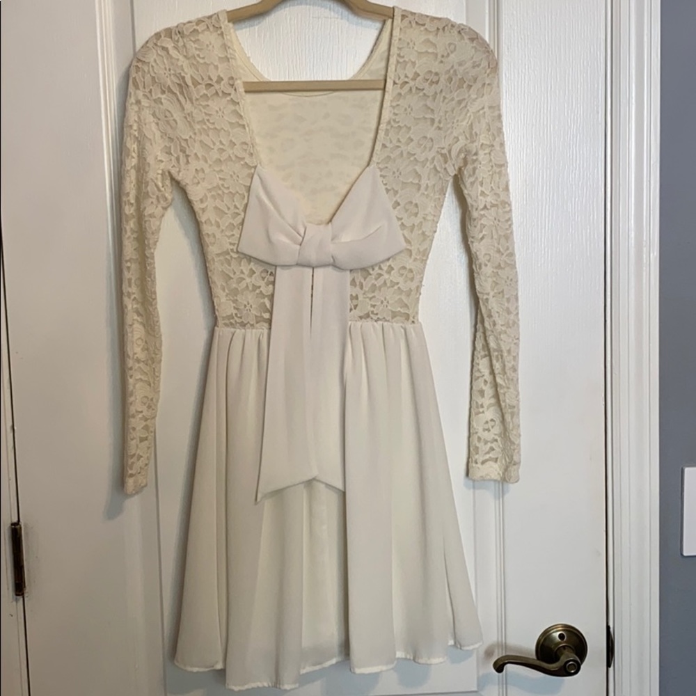 Cream lace dress